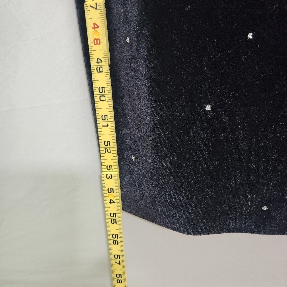 VTG Reggion Black Velvet  Strapless  Sheath Gown Rhinestone Goth Farry Grunge. - Picture 12 of 12